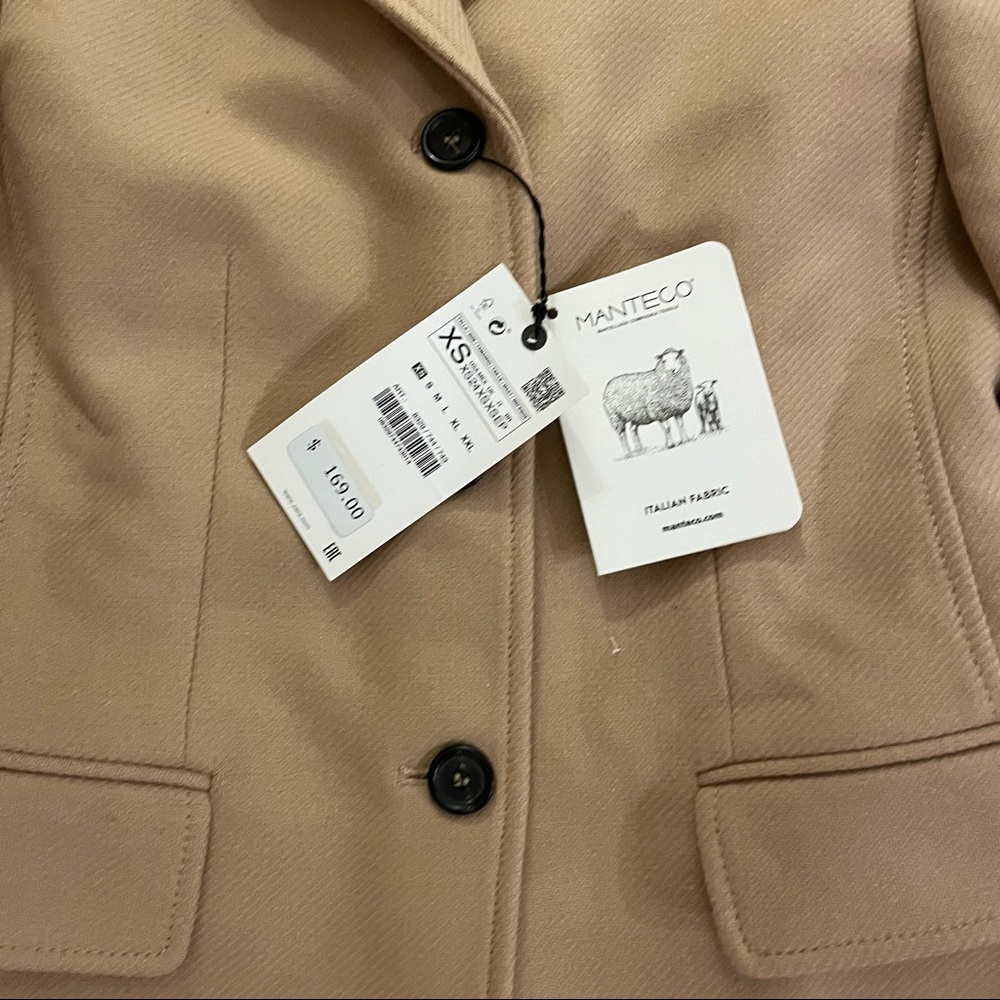 Zara wool blend coat brown Italian size XS sma nwt - Picture 10 of 11